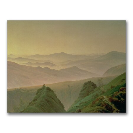 Trademark Fine Art Caspar David Friedrich 'Morning in the Mountain' Canvas Art, 26x32 BL0566-C2632GG